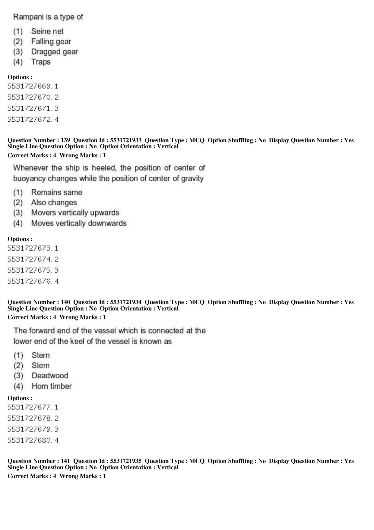 ICAR AIEEA PG 2019 FISHERIES SCIENCES Question Paper - Page 47