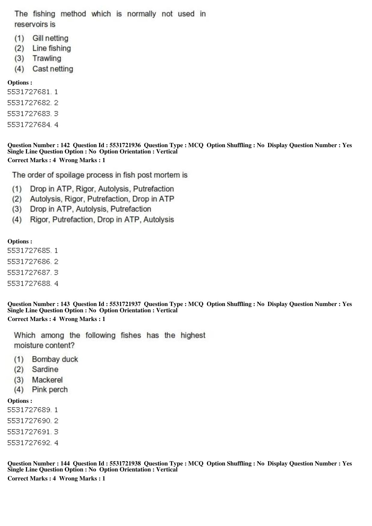 ICAR AIEEA PG 2019 FISHERIES SCIENCES Question Paper - Page 48