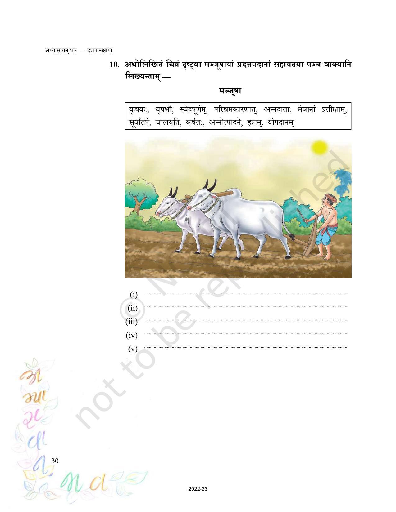 NCERT Book for Class 10 Sanskrit Chapter 4 चित्रवर्णनम् - Page 10