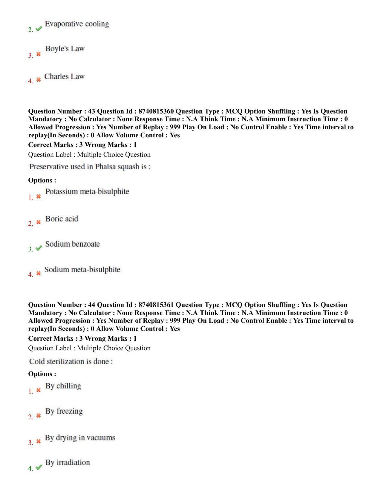 BHU RET Horticulture 2020 Question Paper  - Page 29