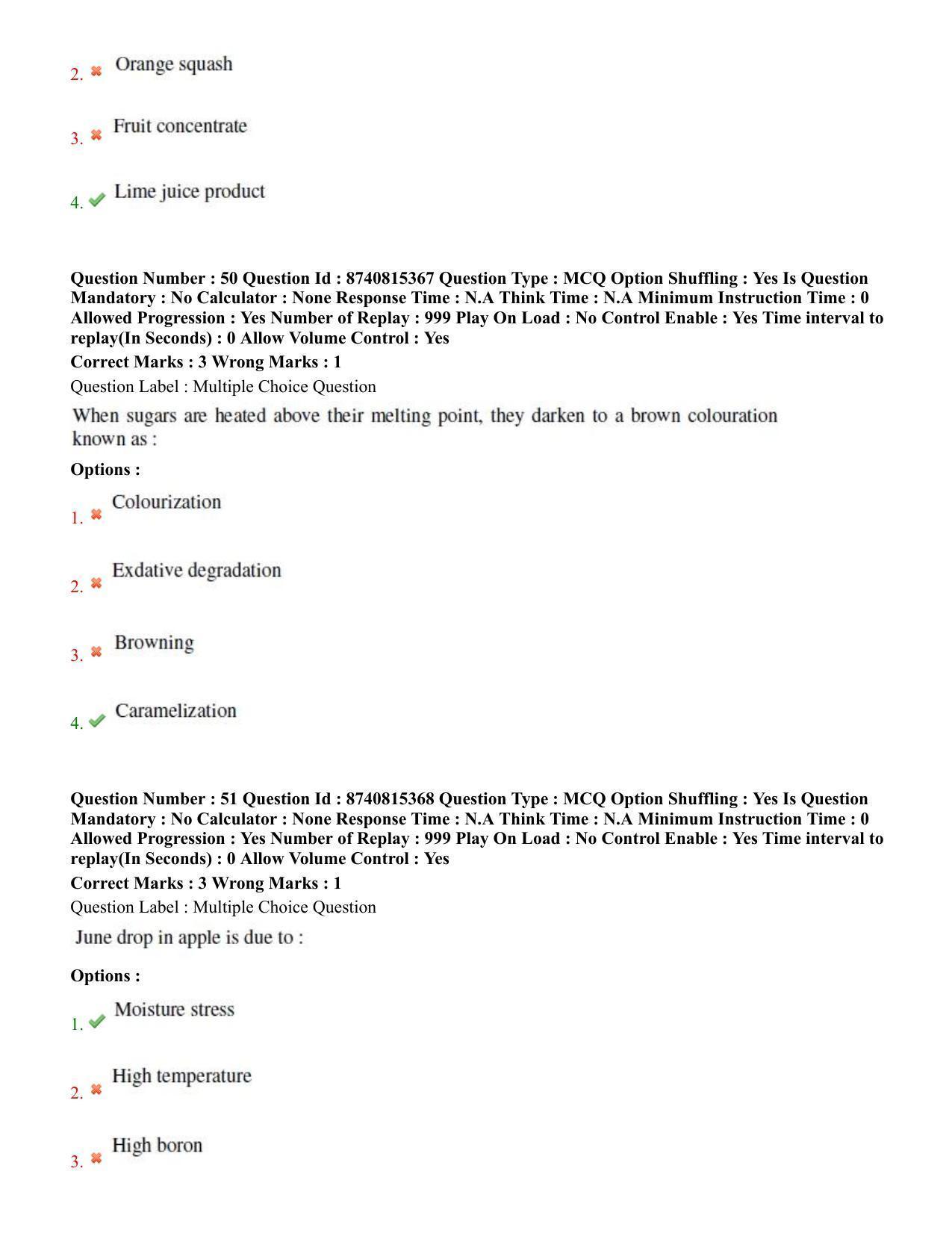 BHU RET Horticulture 2020 Question Paper  - Page 32