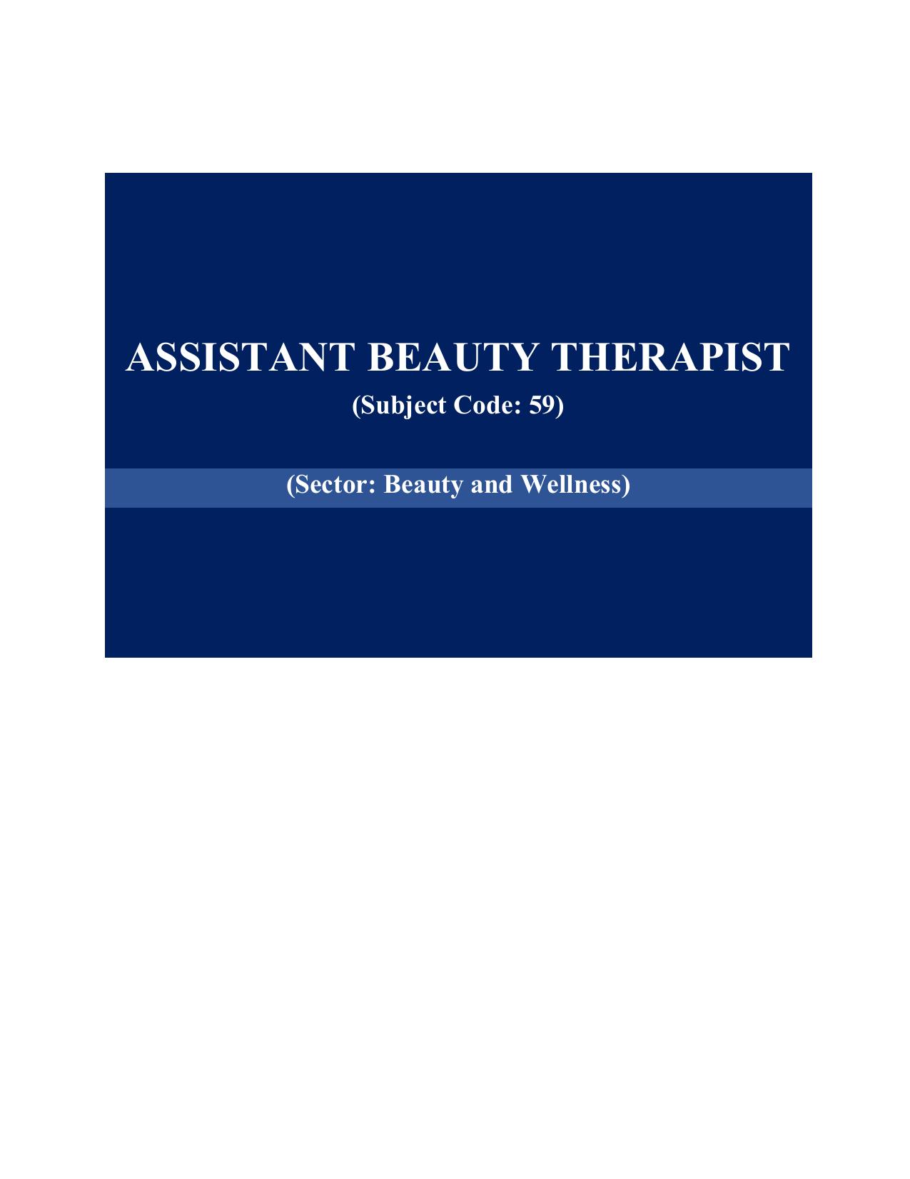ICSE Assistant Beauty Therapist Syllabus 2026 - Page 1