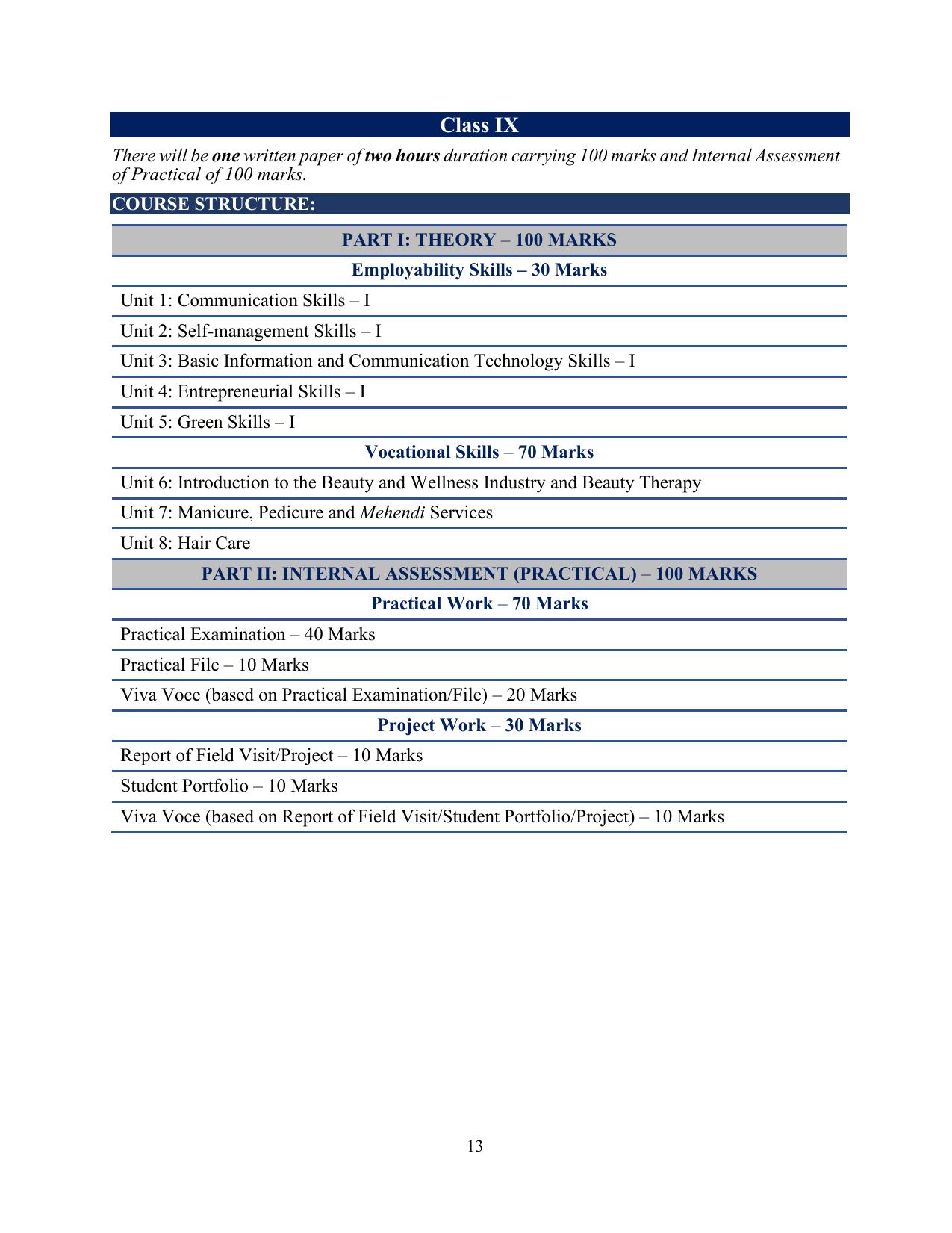 ICSE Assistant Beauty Therapist Syllabus 2026 - Page 3
