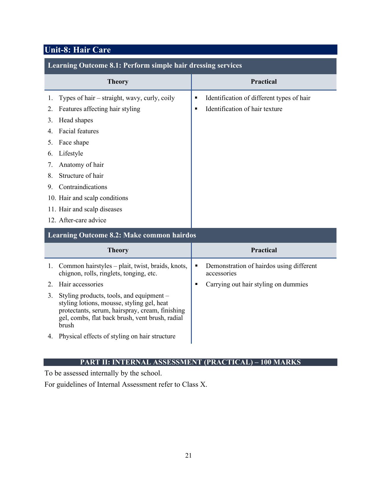 ICSE Assistant Beauty Therapist Syllabus 2026 - Page 11