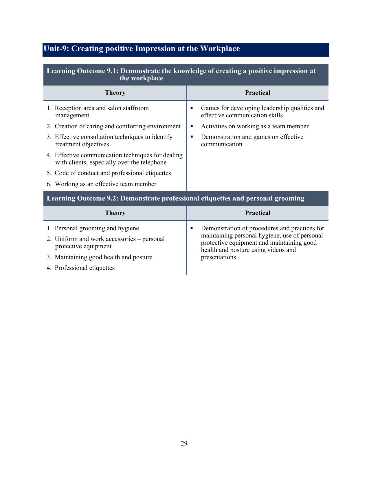 ICSE Assistant Beauty Therapist Syllabus 2026 - Page 19