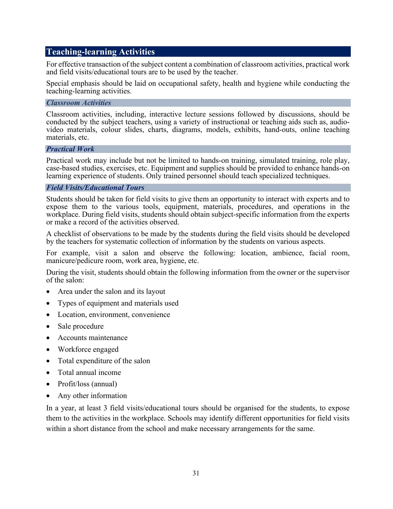 ICSE Assistant Beauty Therapist Syllabus 2026 - Page 21