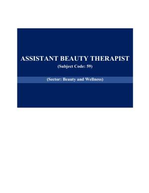 ICSE Assistant Beauty Therapist Syllabus 2026