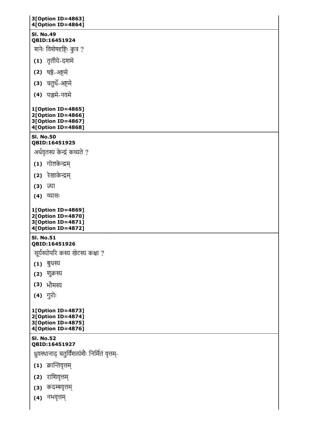 CUET (PG) 2022: PGQP-80 Jyotish (Falit) (2-09-2022) Question Paper - Page 23