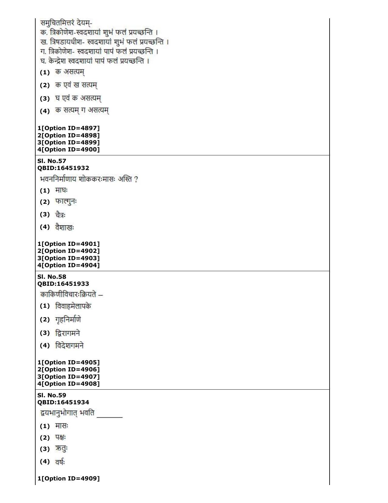 CUET (PG) 2022: PGQP-80 Jyotish (Falit) (2-09-2022) Question Paper - Page 25