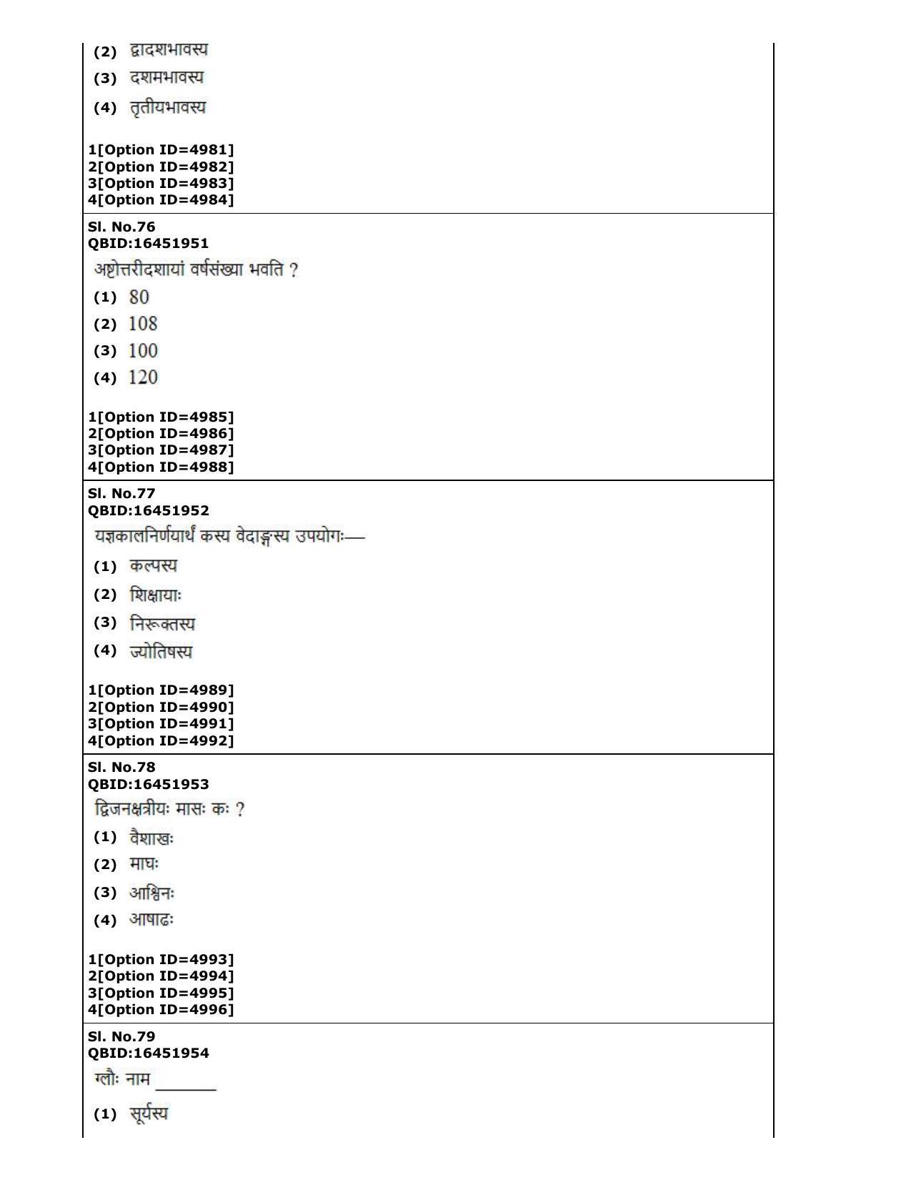 CUET (PG) 2022: PGQP-80 Jyotish (Falit) (2-09-2022) Question Paper - Page 30