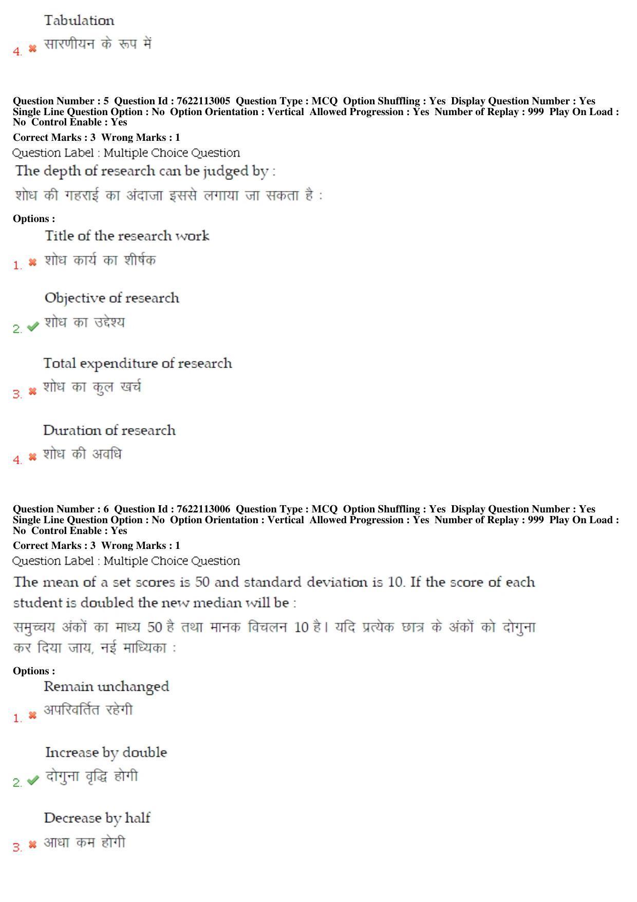 BHU RET Marathi 2019 Question Paper  - Page 4