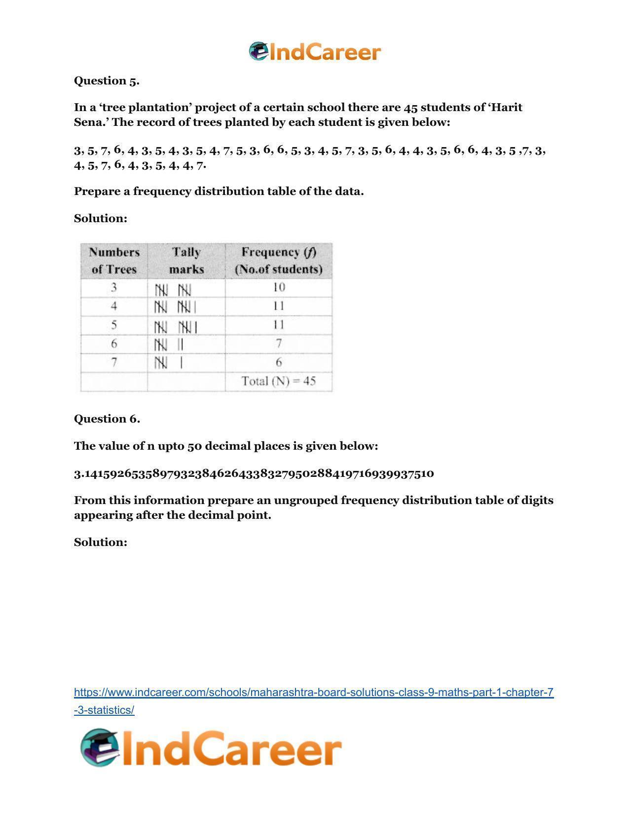 Maharashtra Board Solutions Class 9-Maths (Part 1): Chapter 7.3- Statistics - Page 5