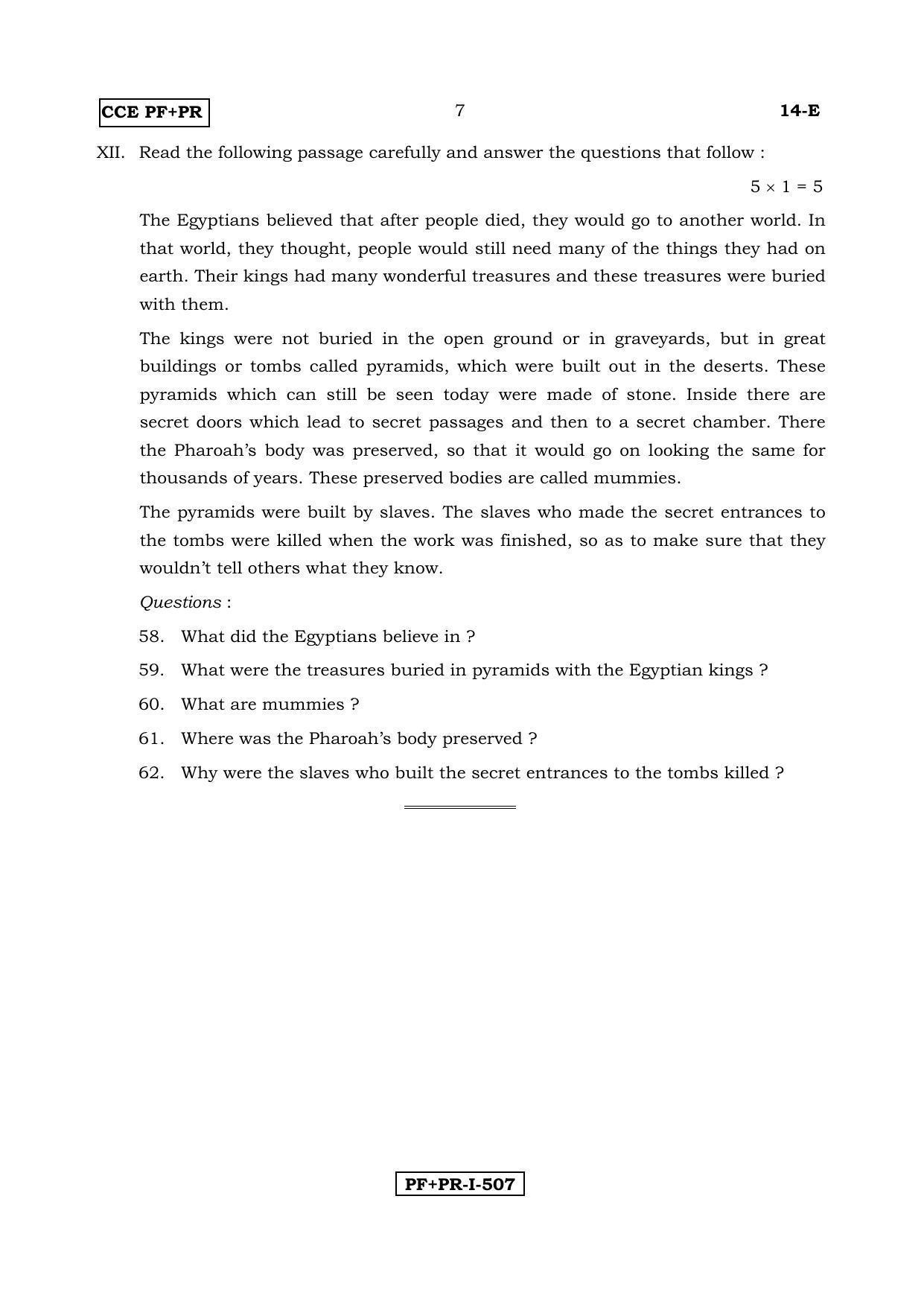 Karnataka SSLC English - First Language - ENGLISH (14-E PF_PR_2) April 2017 Question Paper - Page 7