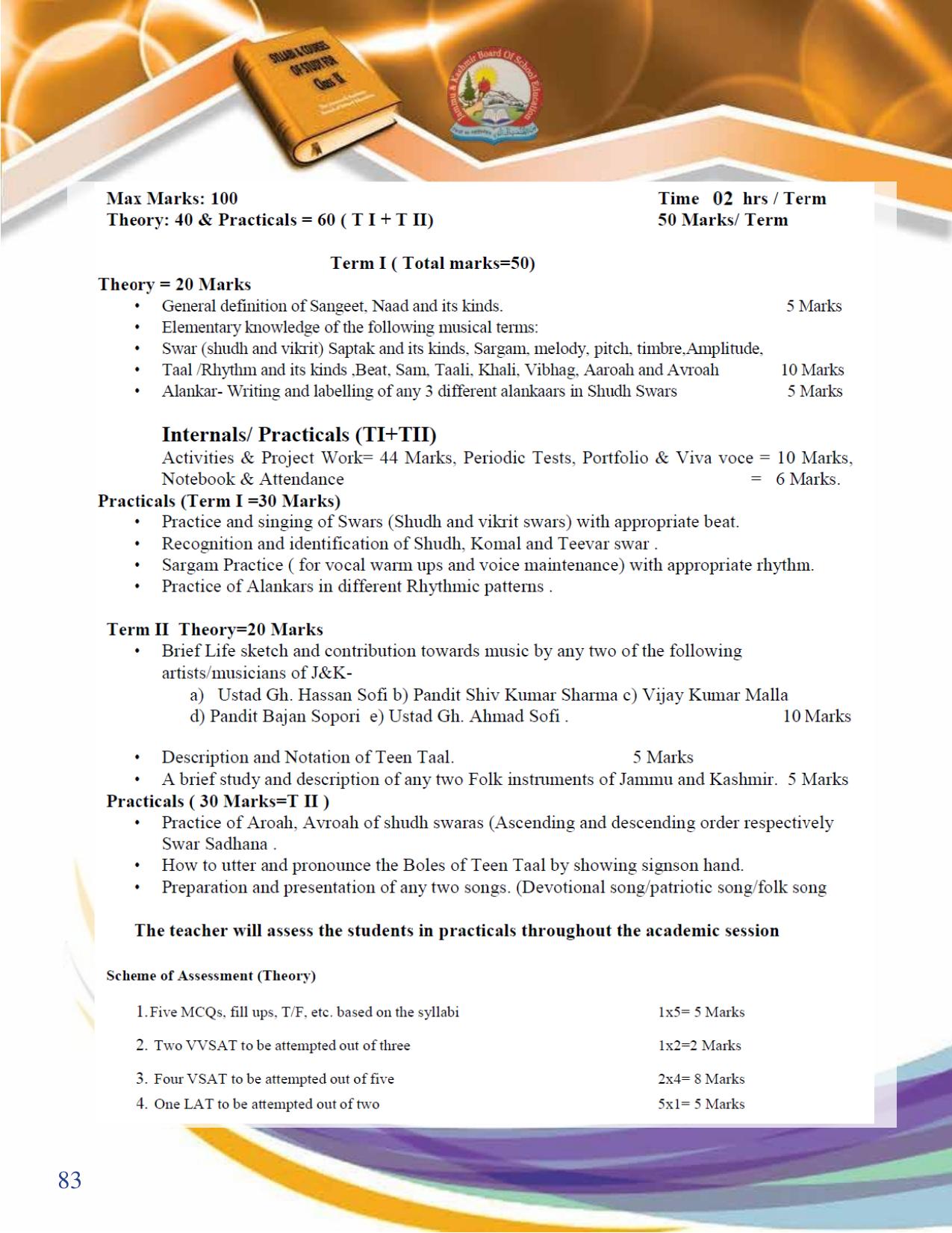 JKBOSE Syllabus for 9th class - Page 84