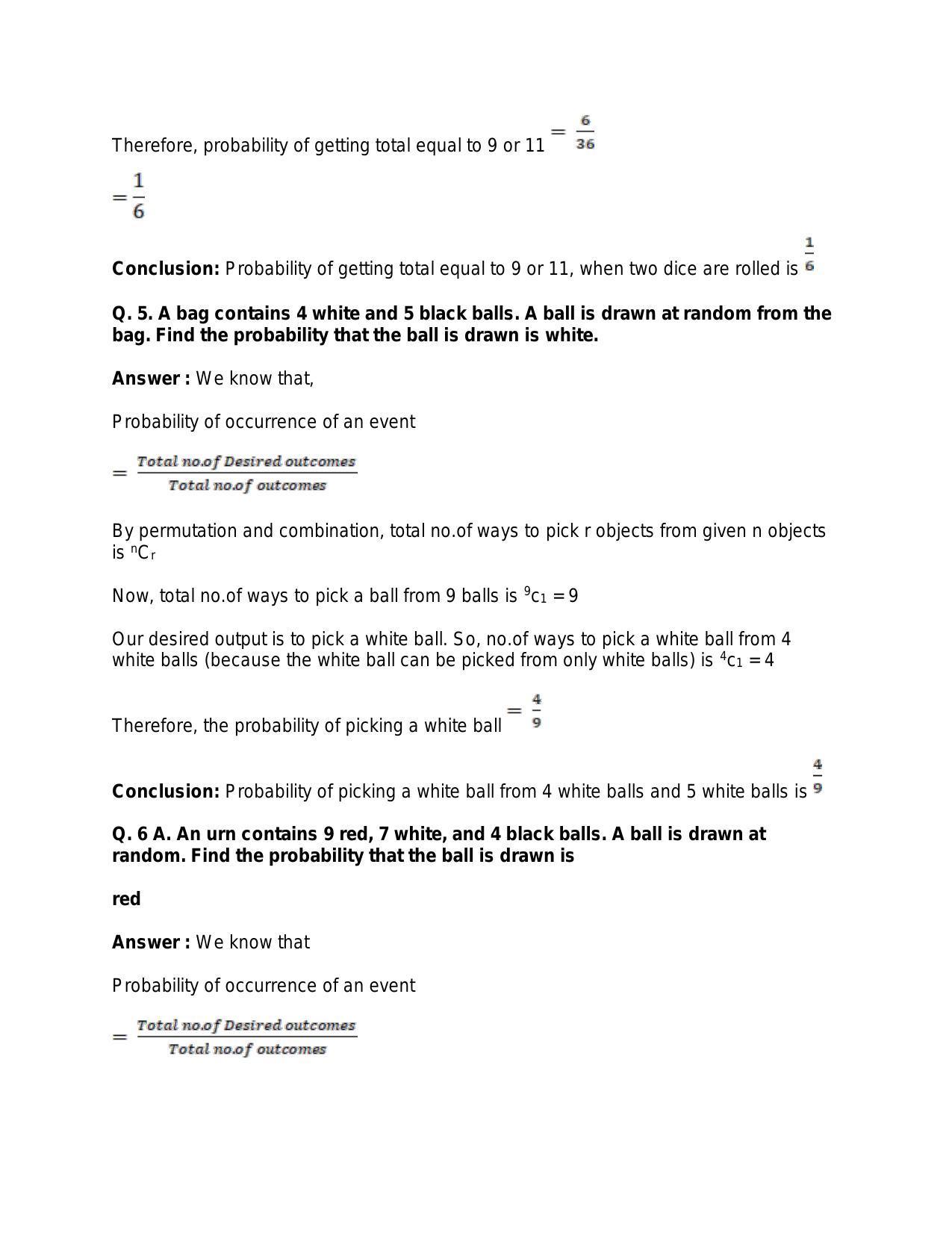 Chapter 31: Probability: RS Aggarwal Class 11 Solutions  - Page 10