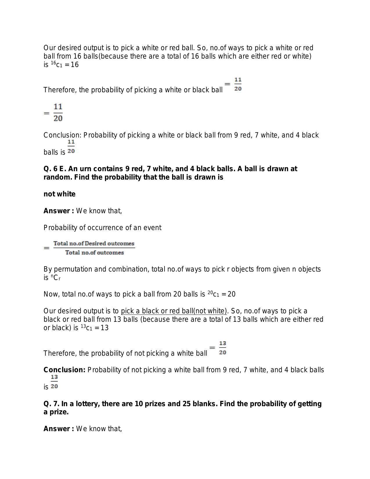 Chapter 31: Probability: RS Aggarwal Class 11 Solutions  - Page 13