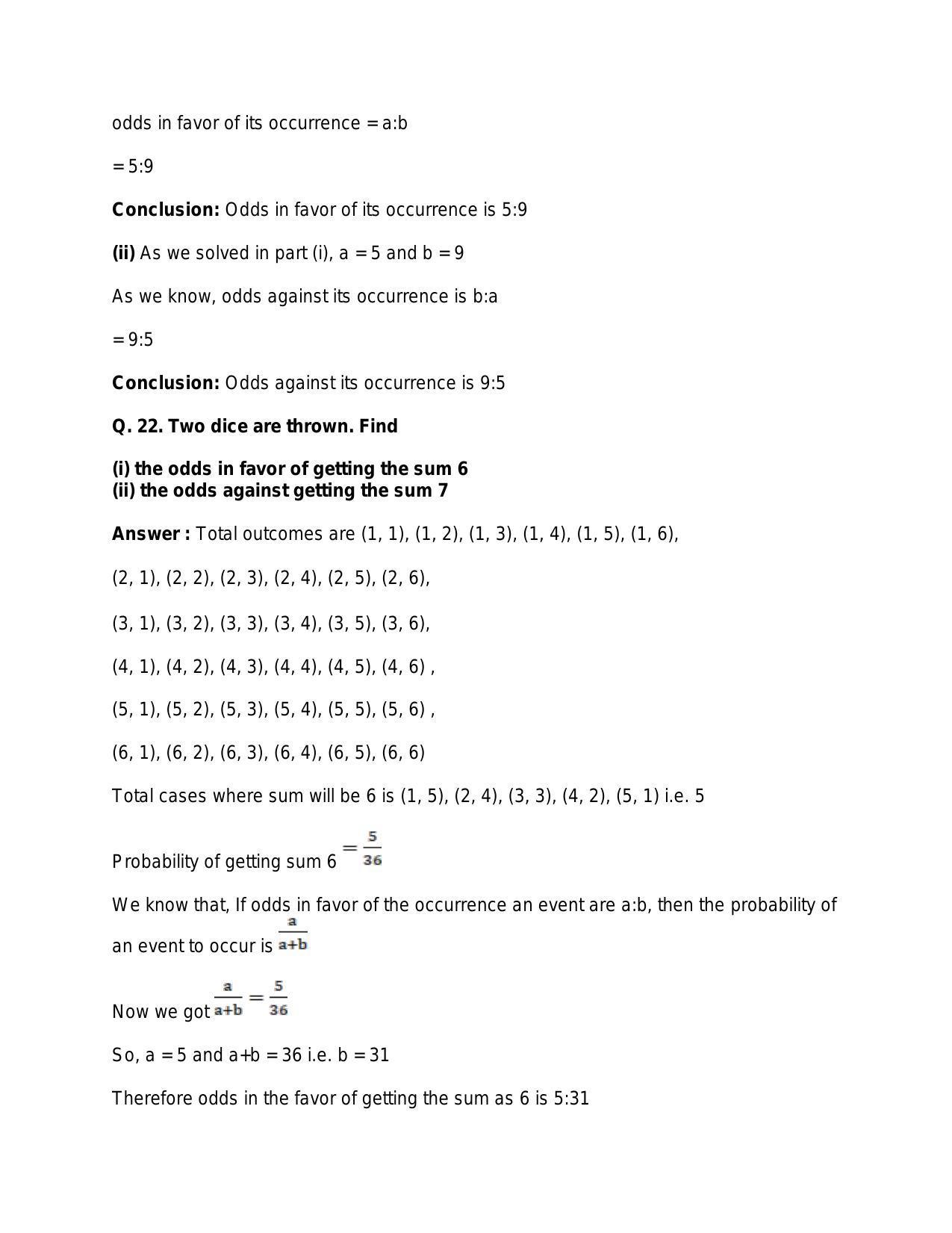 Chapter 31: Probability: RS Aggarwal Class 11 Solutions  - Page 28