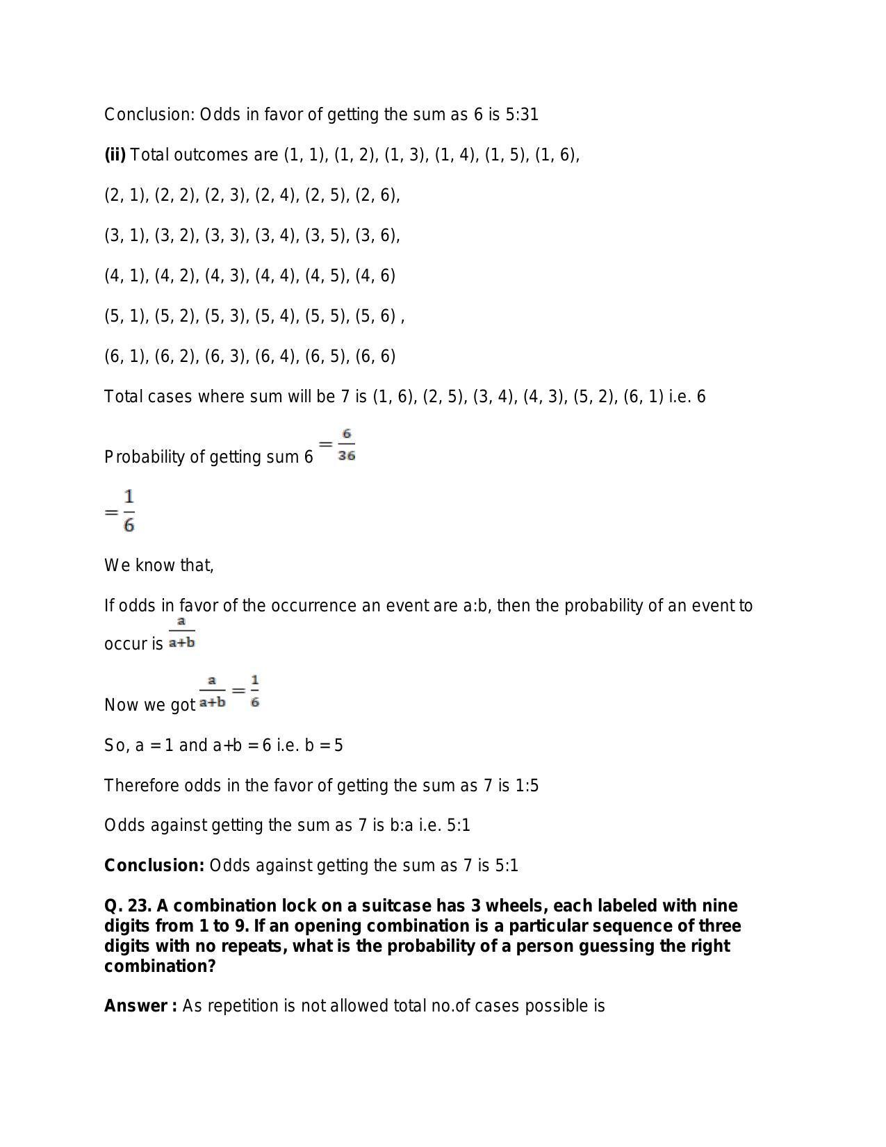 Chapter 31: Probability: RS Aggarwal Class 11 Solutions  - Page 29
