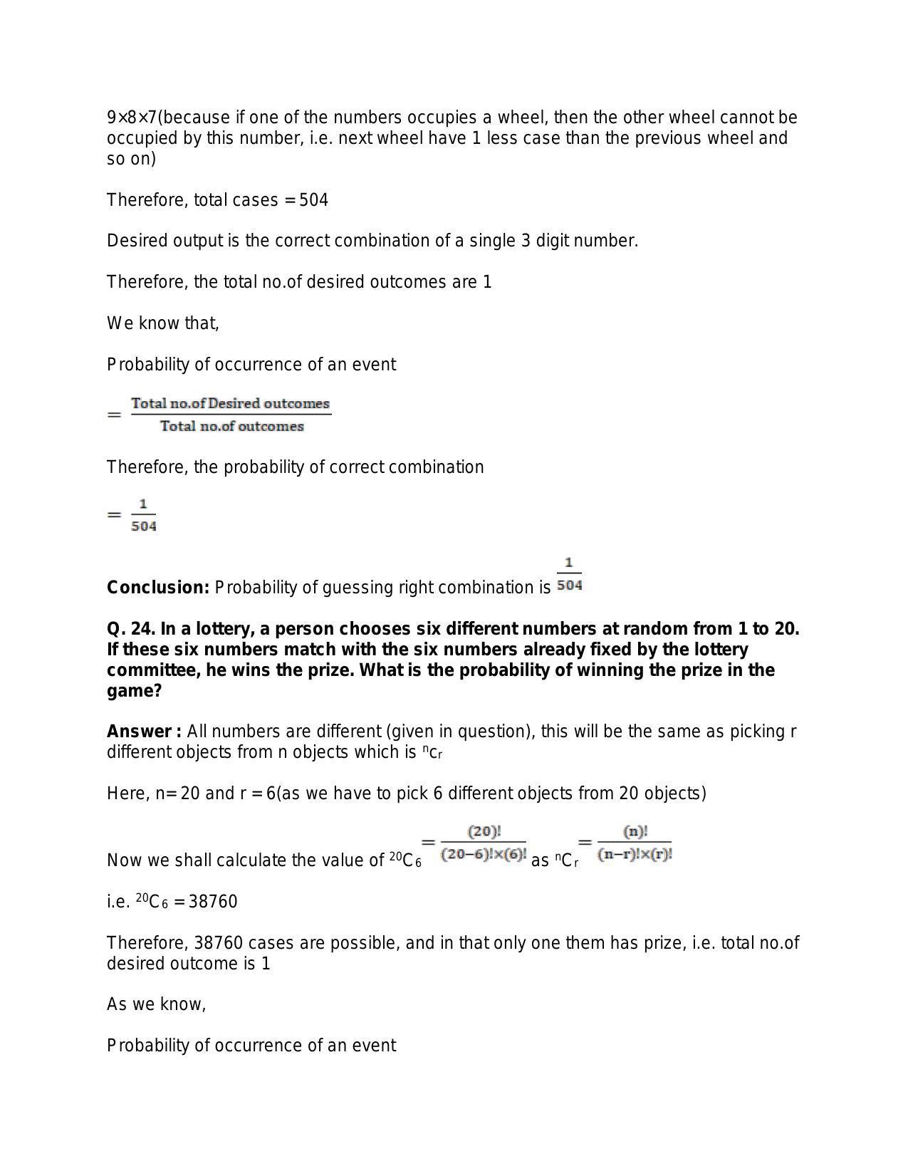 Chapter 31: Probability: RS Aggarwal Class 11 Solutions  - Page 30