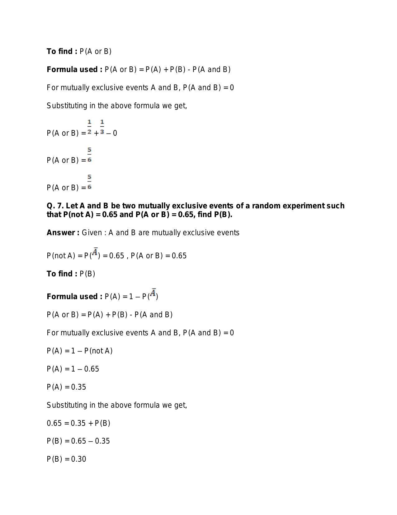 Chapter 31: Probability: RS Aggarwal Class 11 Solutions  - Page 36