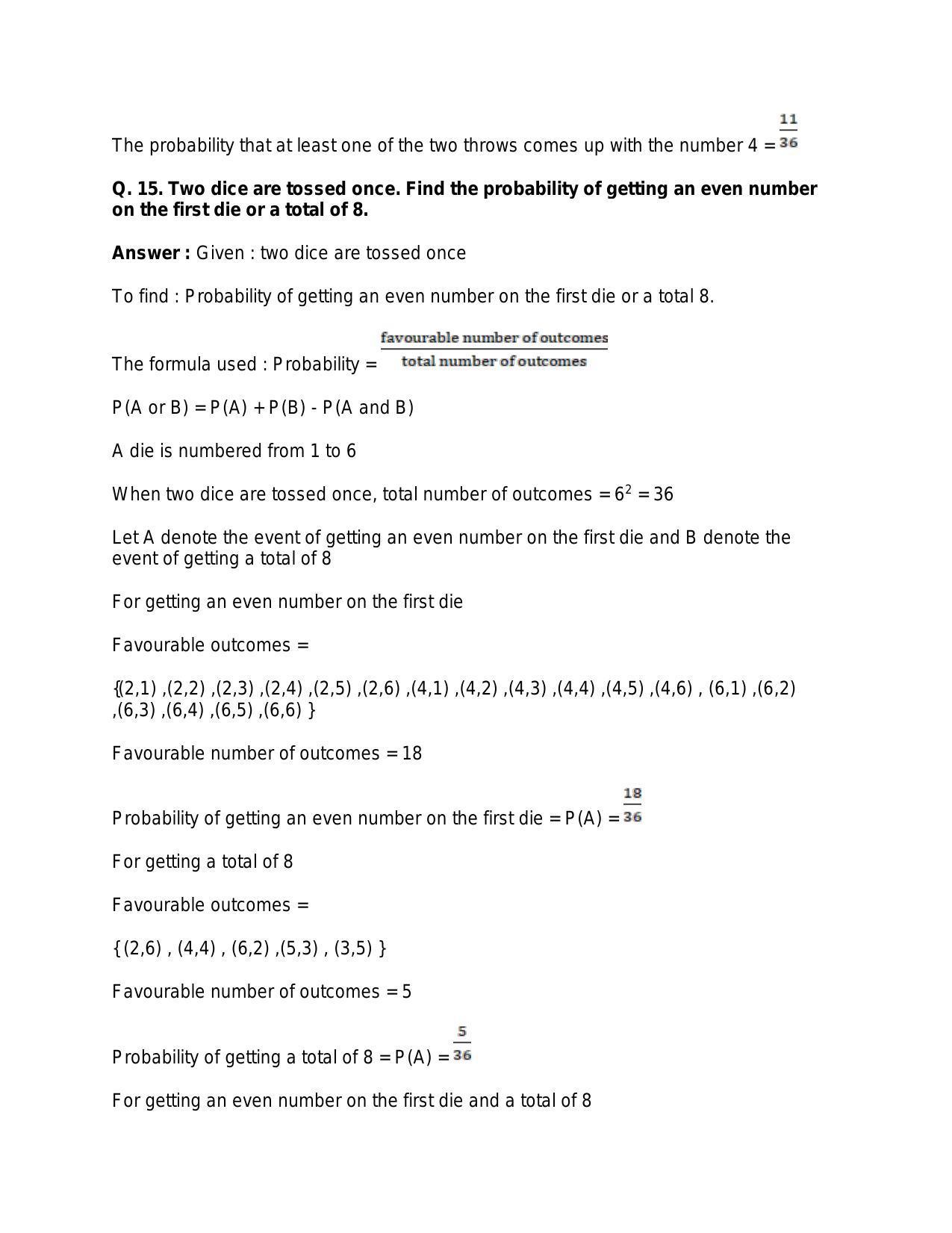Chapter 31: Probability: RS Aggarwal Class 11 Solutions  - Page 43
