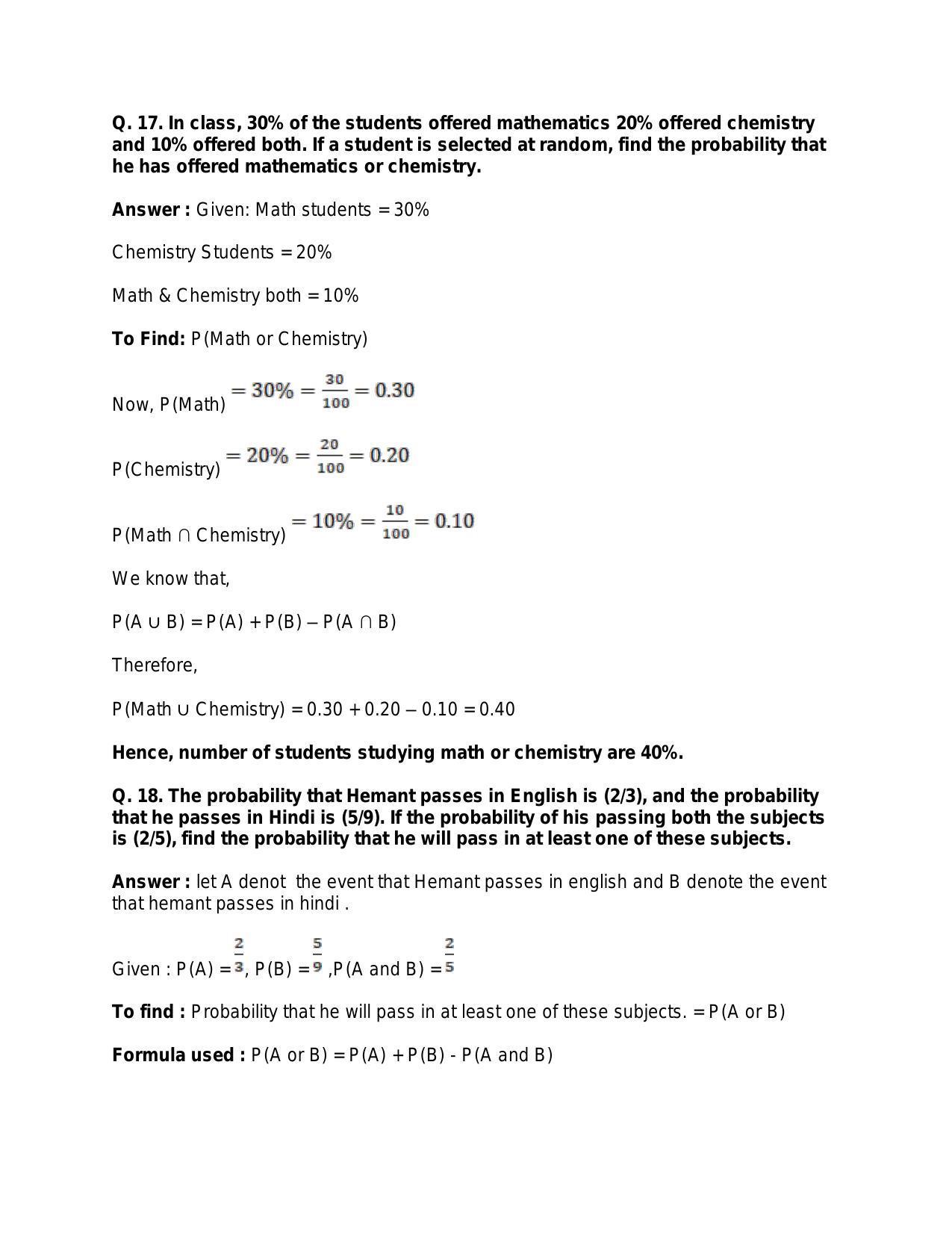 Chapter 31: Probability: RS Aggarwal Class 11 Solutions  - Page 45