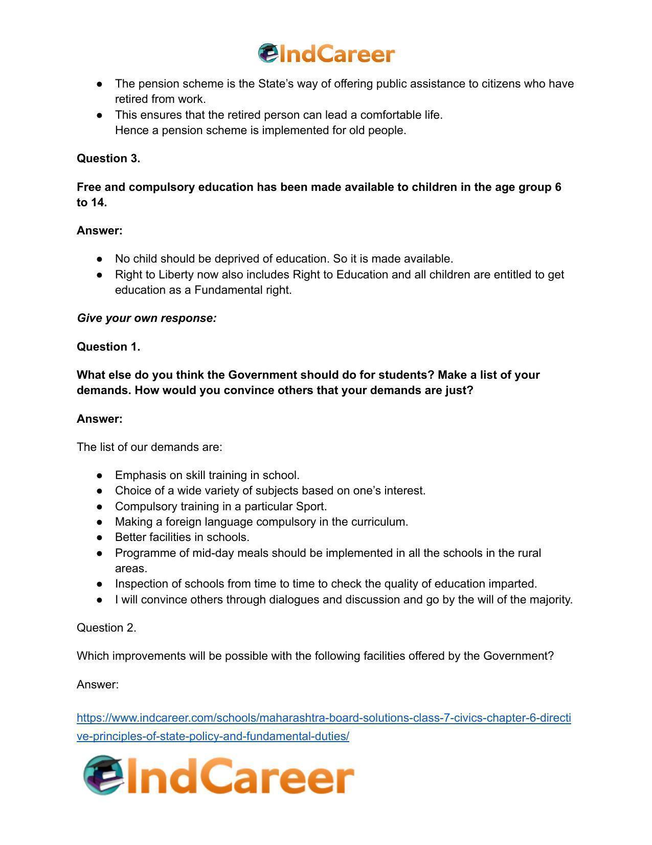 Maharashtra Board Solutions Class 7-Civics: Chapter 6- Directive Principles of State Policy and Fundamental Duties - Page 14