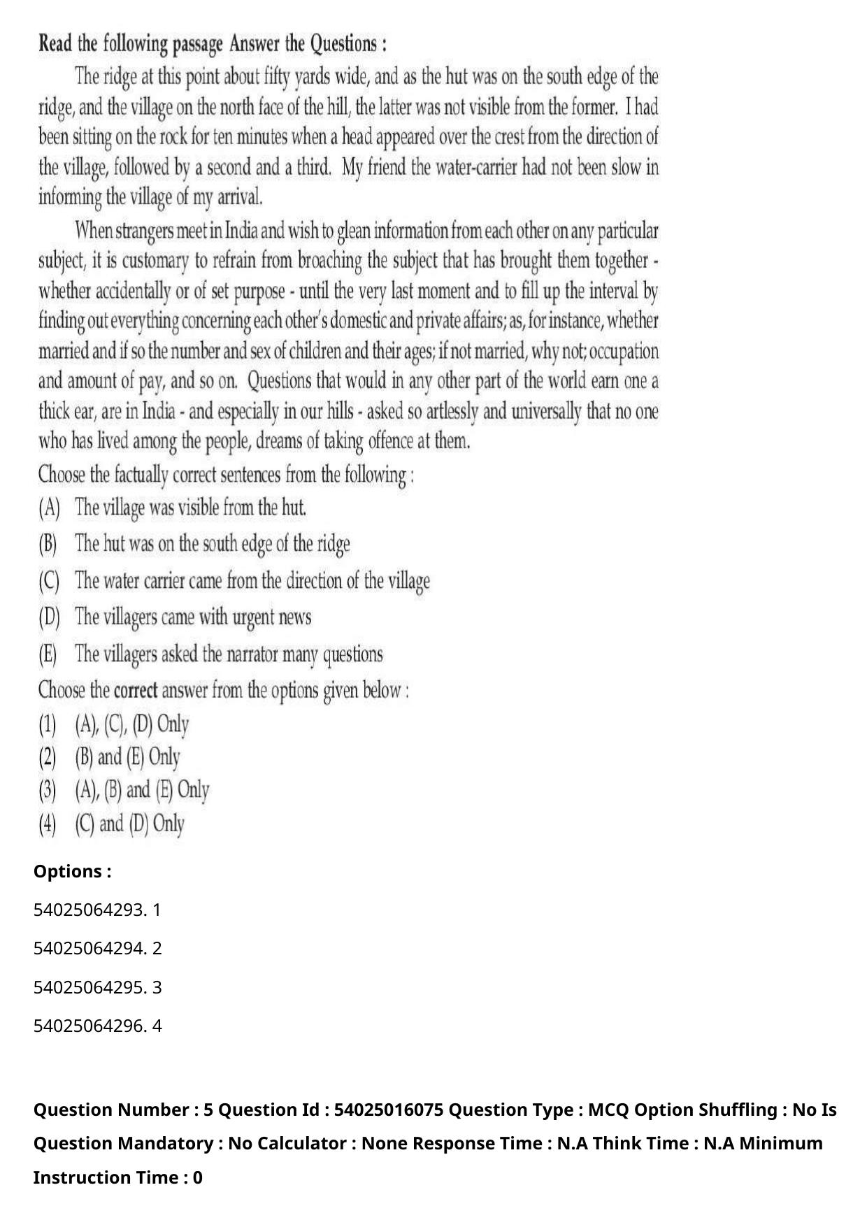 CUET 2023 International Shift 3 Question Papers - Page 6