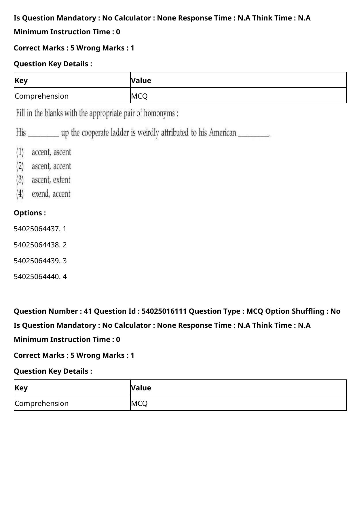 CUET 2023 International Shift 3 Question Papers - Page 40