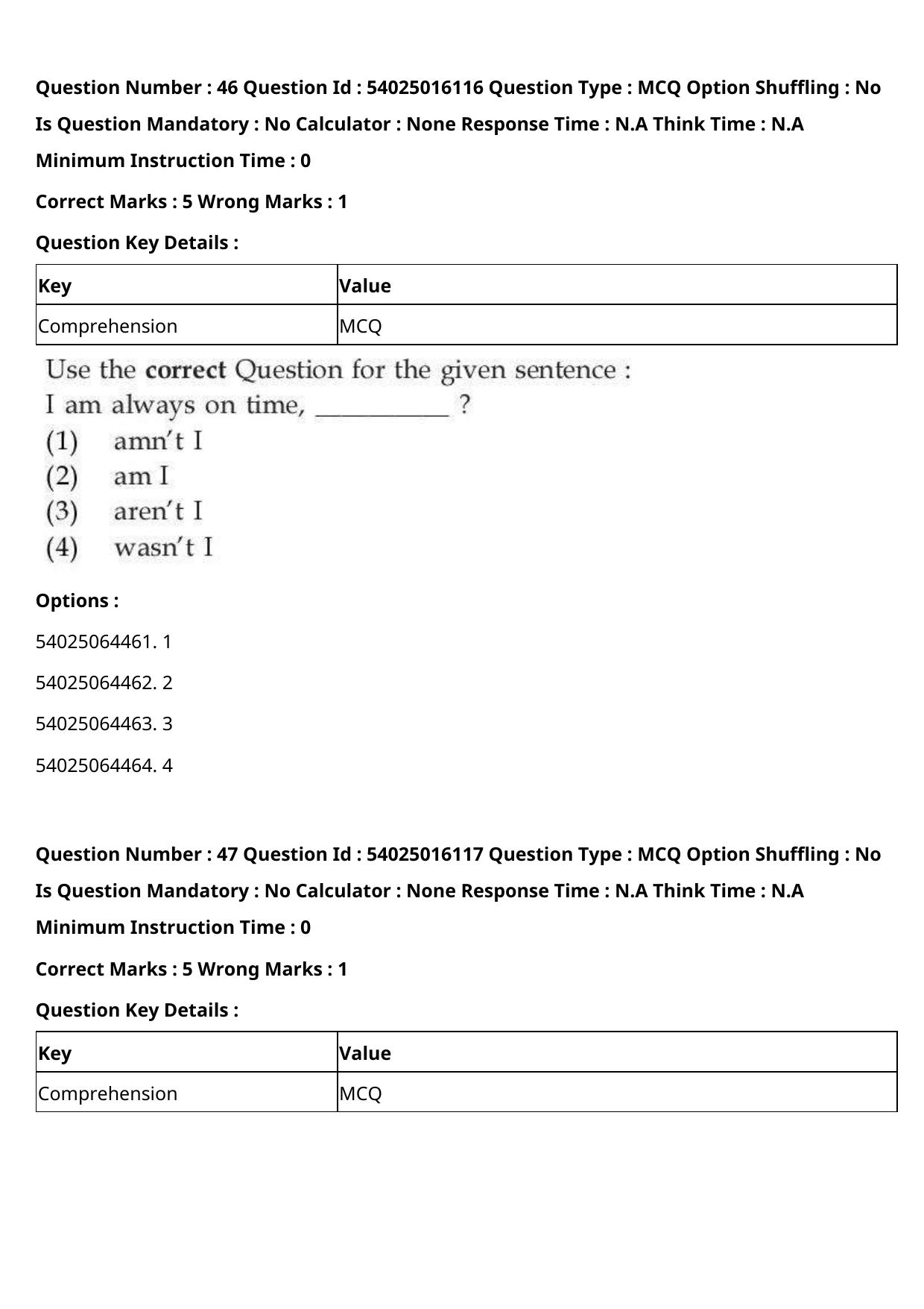 CUET 2023 International Shift 3 Question Papers - Page 44