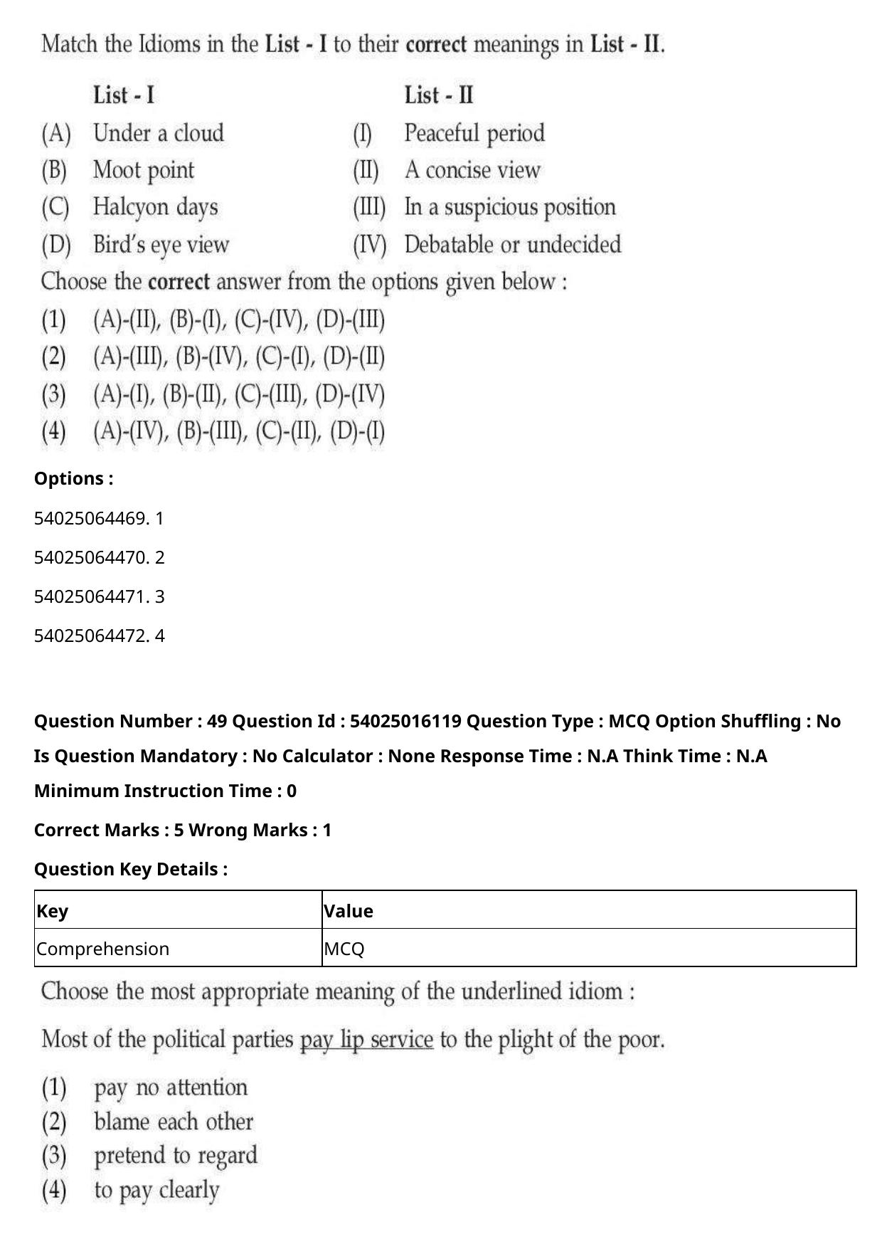 CUET 2023 International Shift 3 Question Papers - Page 46