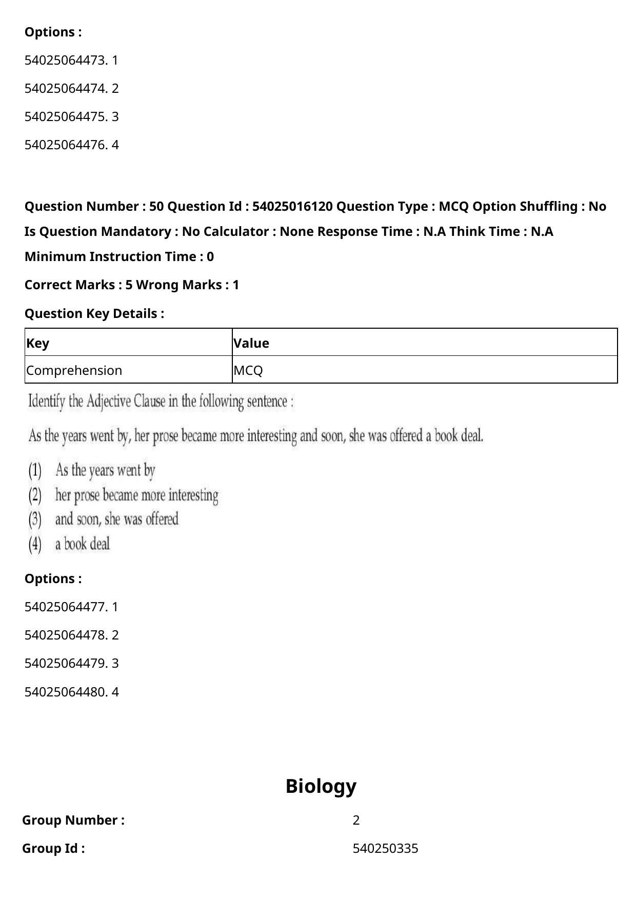 CUET 2023 International Shift 3 Question Papers - Page 47