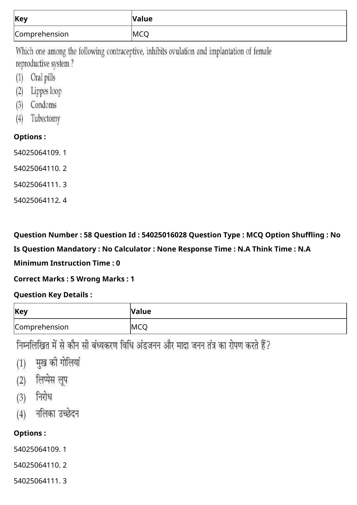 CUET 2023 International Shift 3 Question Papers - Page 58