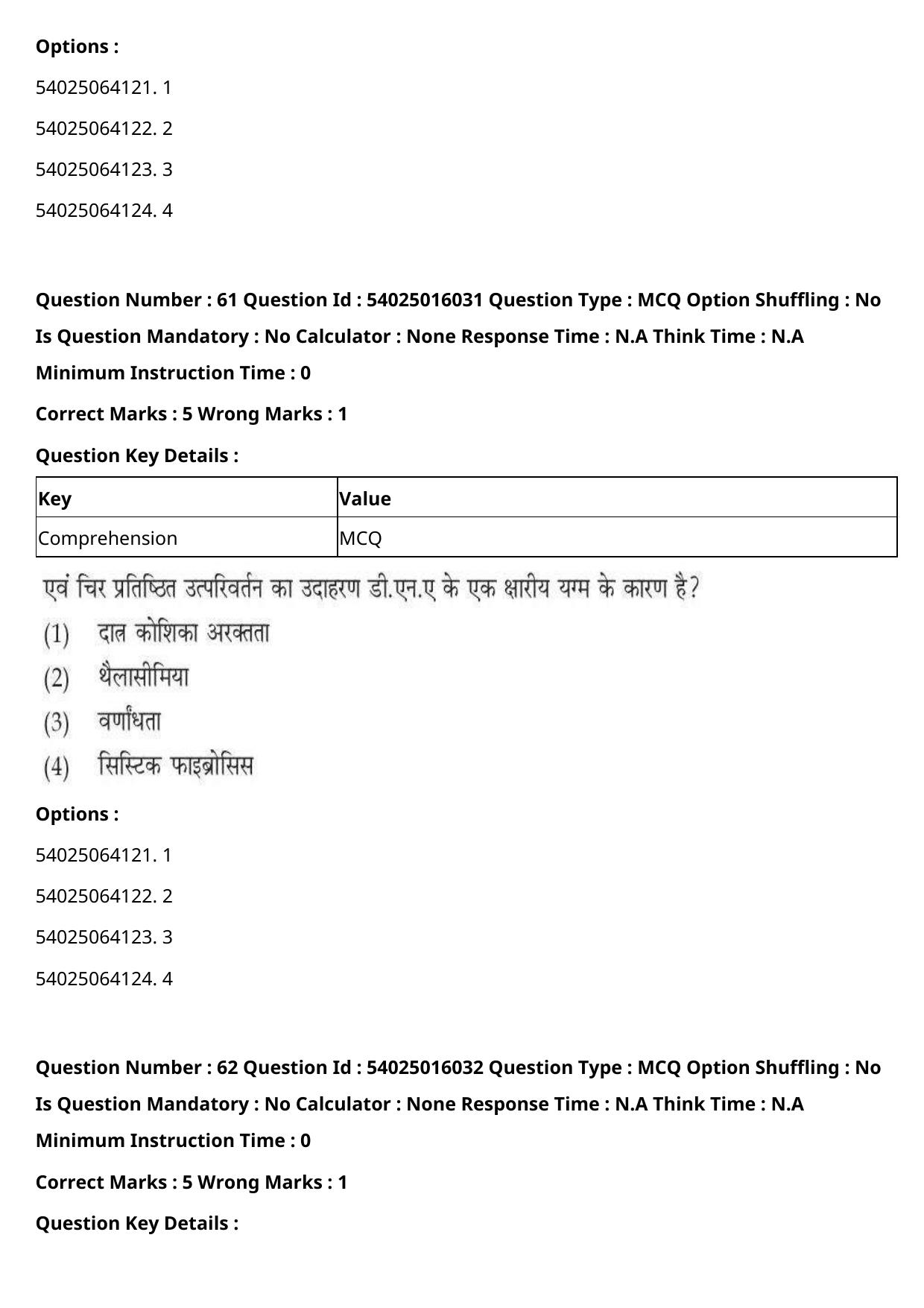 CUET 2023 International Shift 3 Question Papers - Page 62