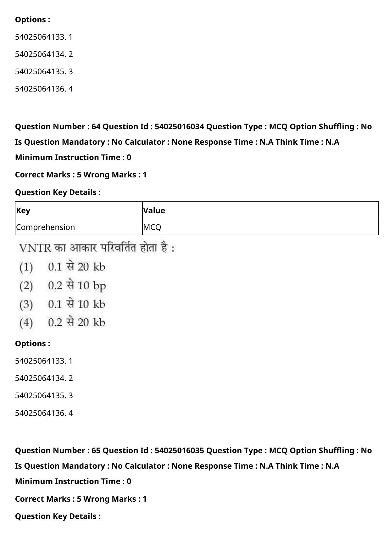CUET 2023 International Shift 3 Question Papers - Page 67