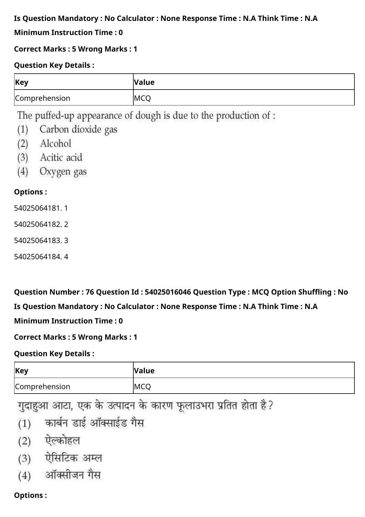 CUET 2023 International Shift 3 Question Papers - Page 84