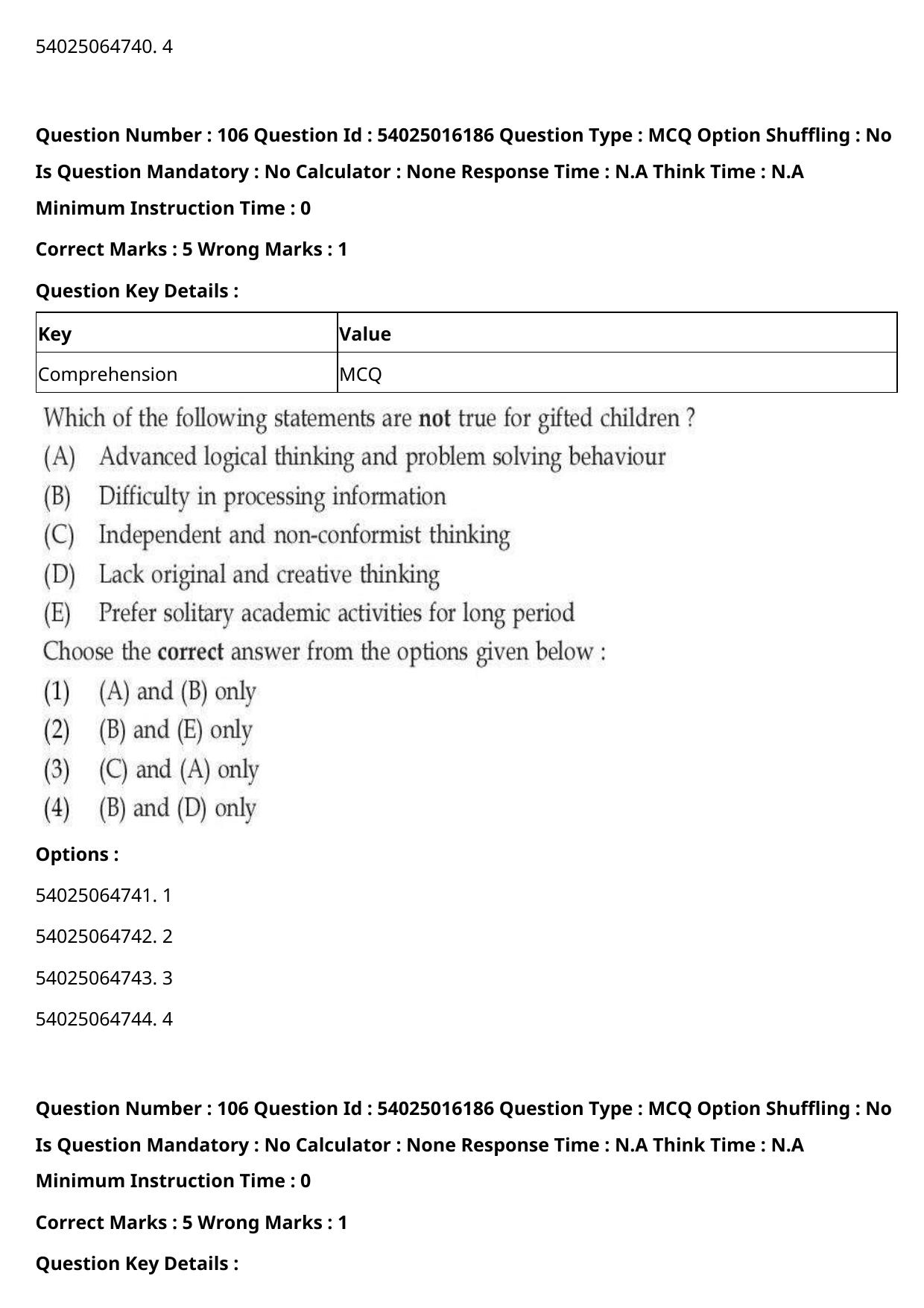 CUET 2023 International Shift 3 Question Papers - Page 133