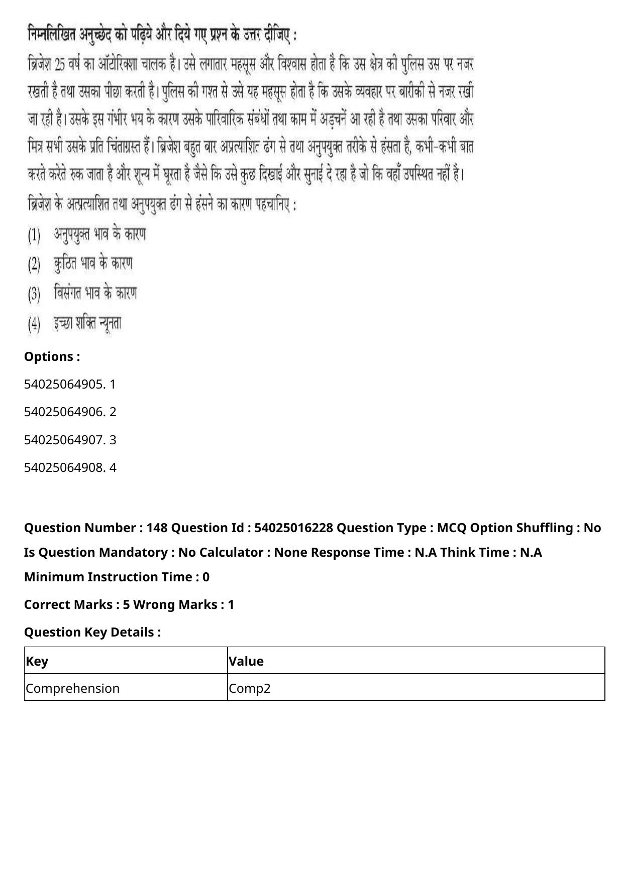 CUET 2023 International Shift 3 Question Papers - Page 206