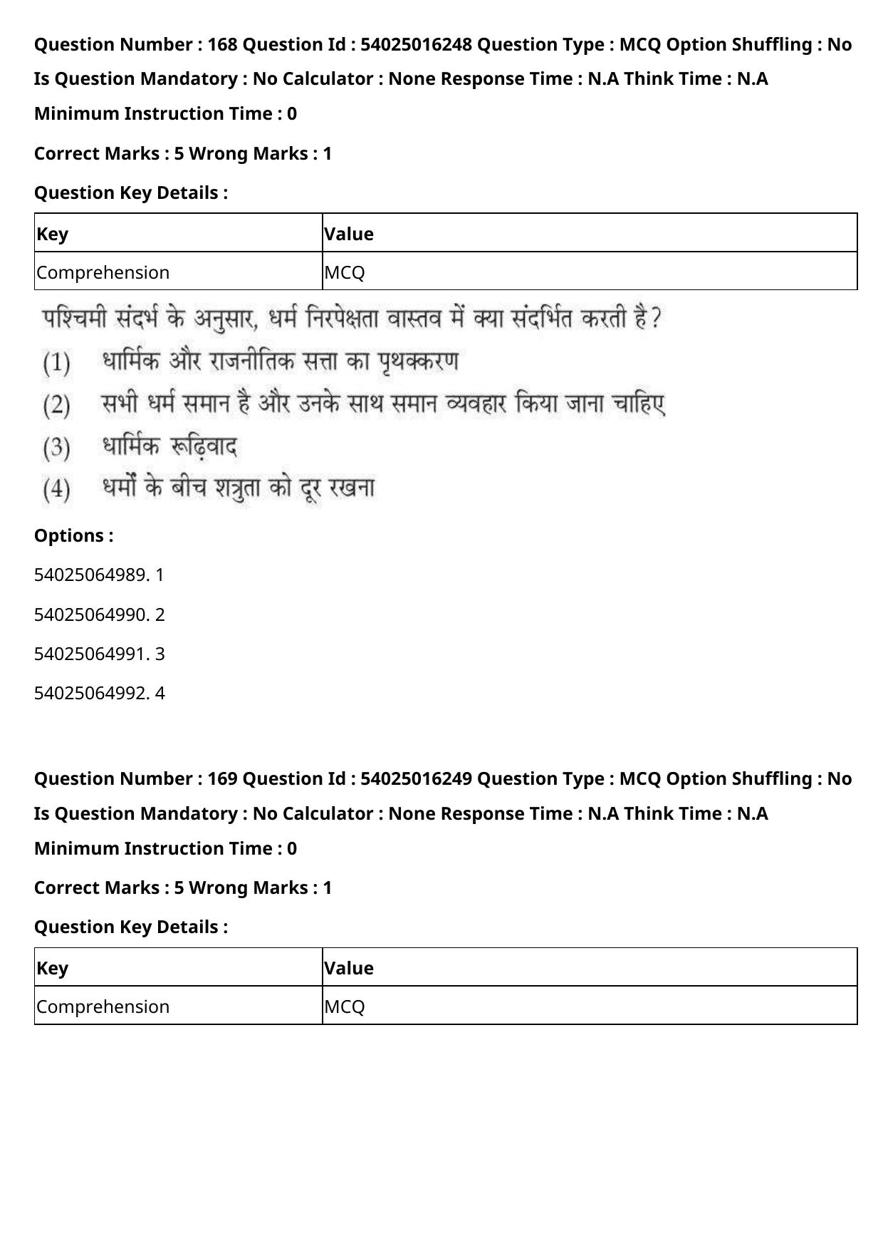 CUET 2023 International Shift 3 Question Papers - Page 241