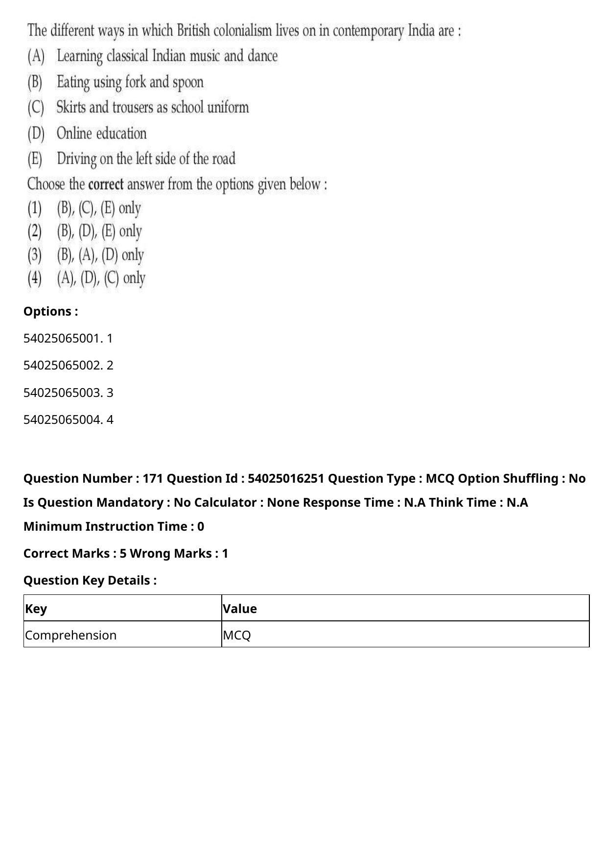 CUET 2023 International Shift 3 Question Papers - Page 246