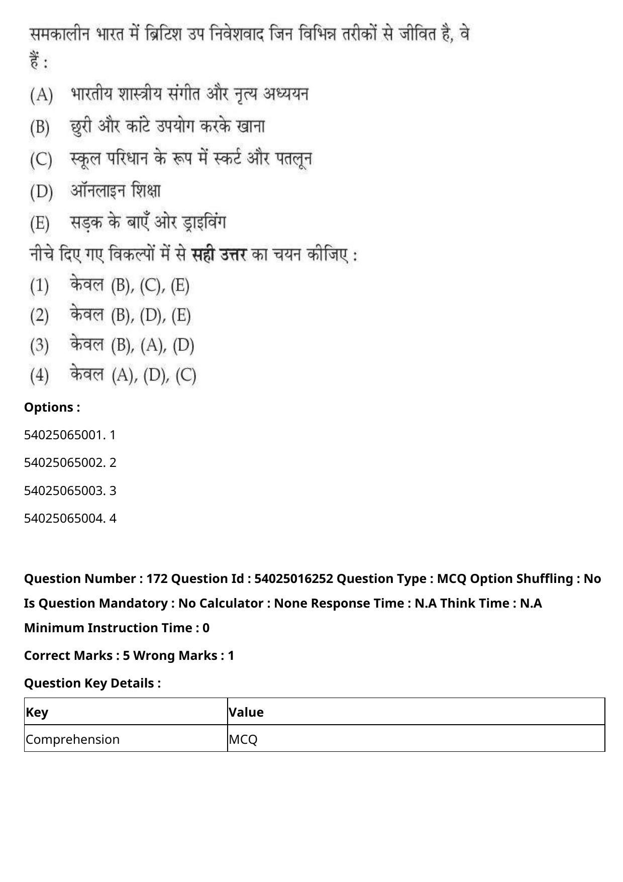CUET 2023 International Shift 3 Question Papers - Page 247