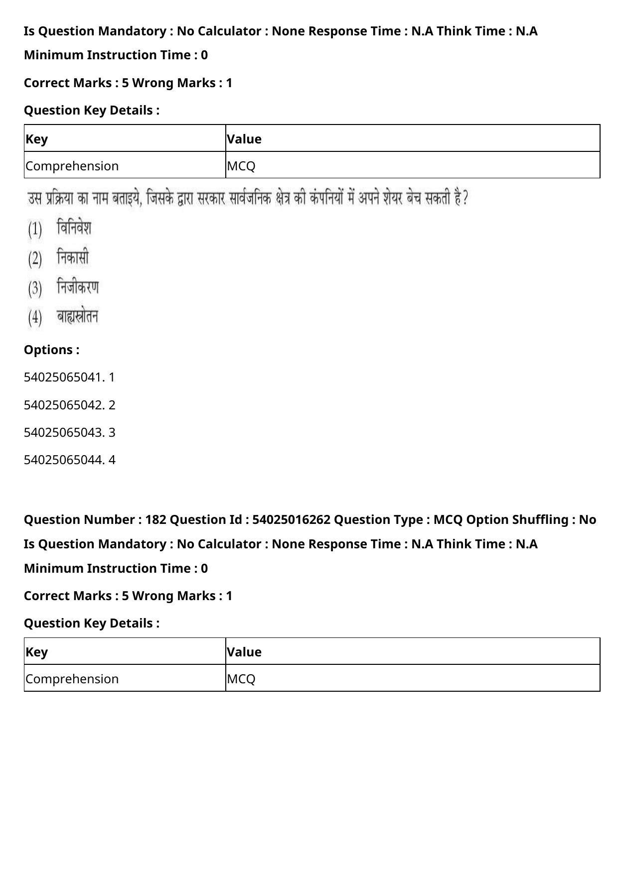CUET 2023 International Shift 3 Question Papers - Page 261