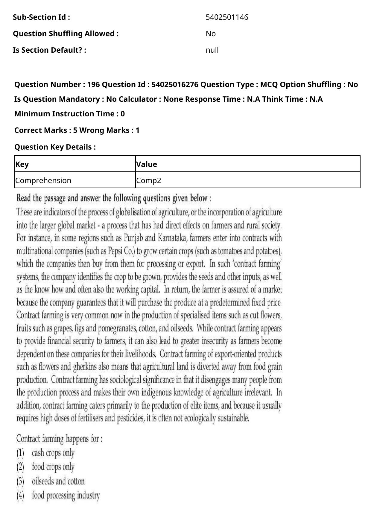 CUET 2023 International Shift 3 Question Papers - Page 295
