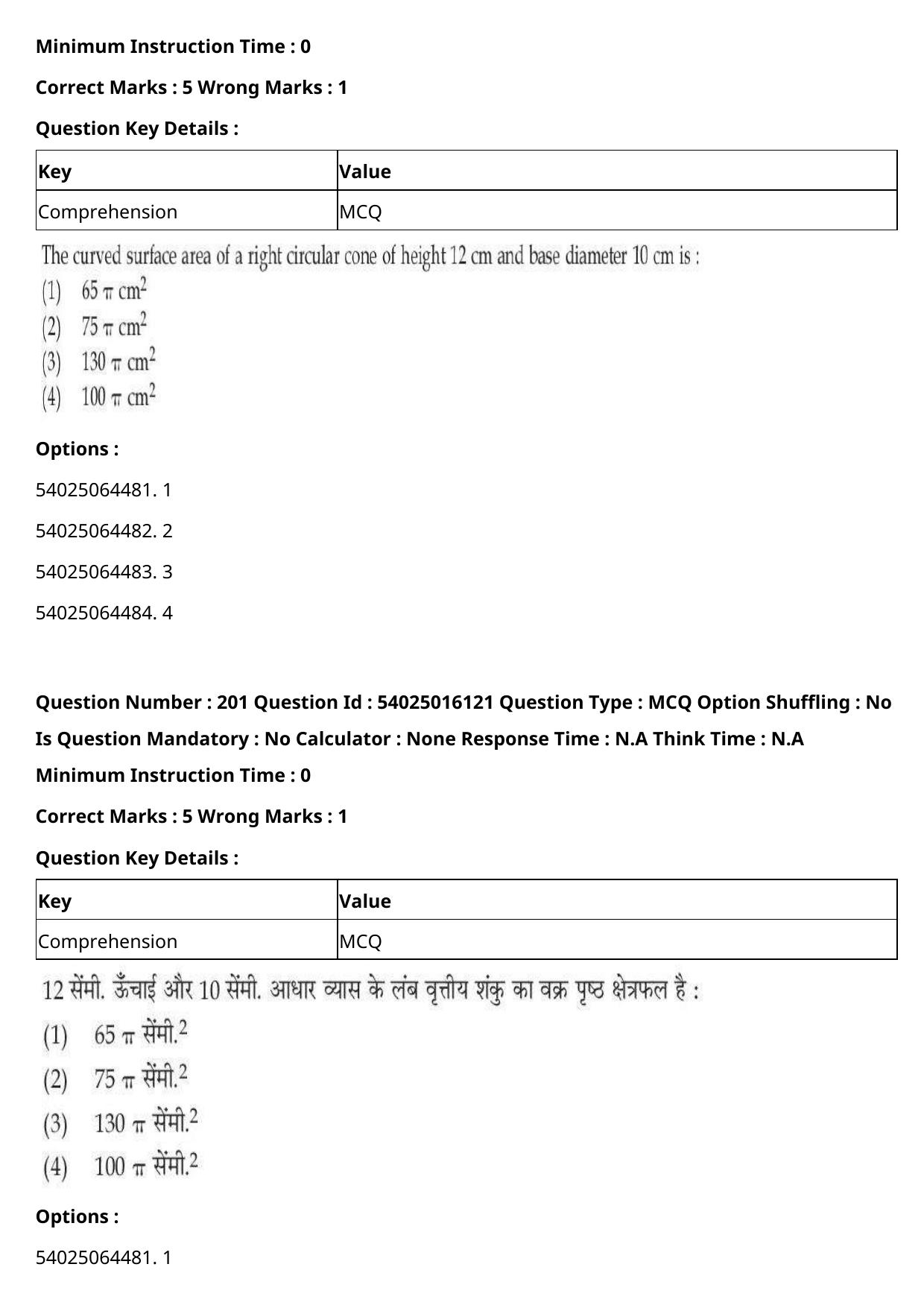 CUET 2023 International Shift 3 Question Papers - Page 309