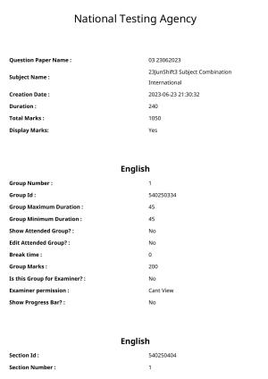 CUET 2023 International Shift 3 Question Papers