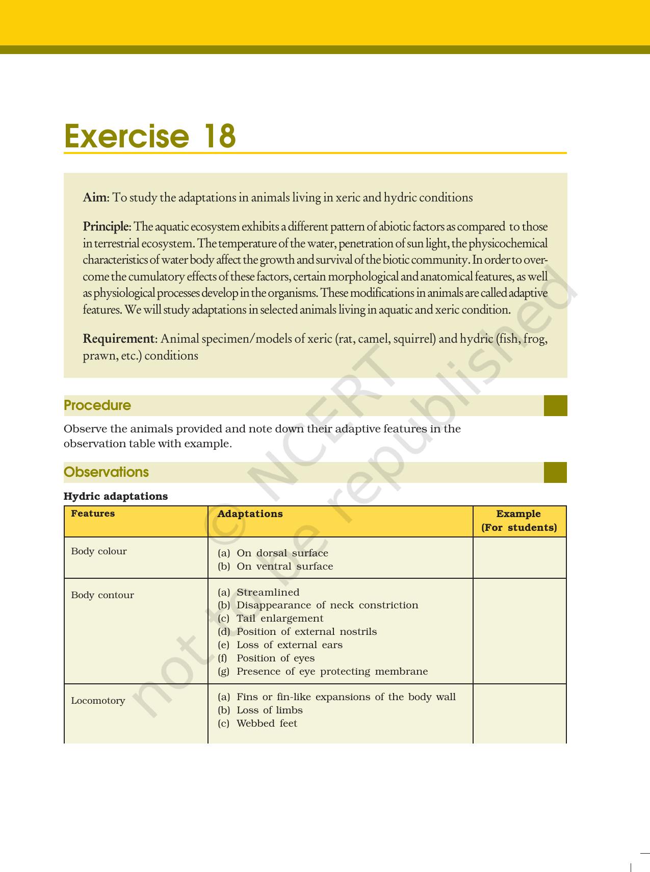 NCERT Laboratory Manuals for Class XII Biology - Exercise 16 to 20 - Page 7