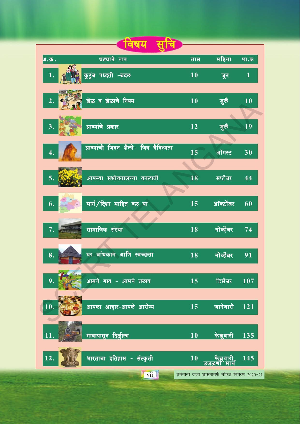 TS SCERT Class 4 Environmental Science (Marathi Medium) Text Book - Page 9