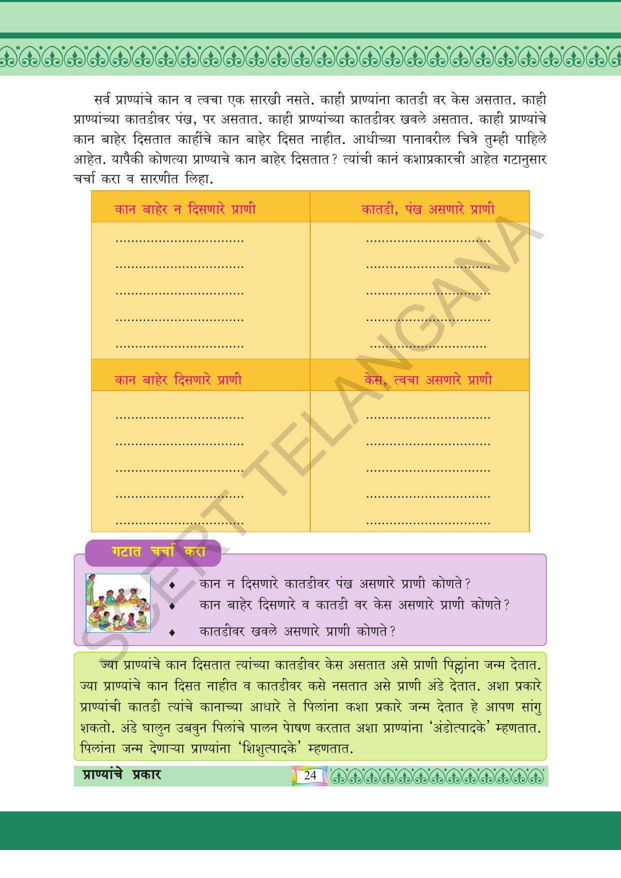 TS SCERT Class 4 Environmental Science (Marathi Medium) Text Book - Page 34