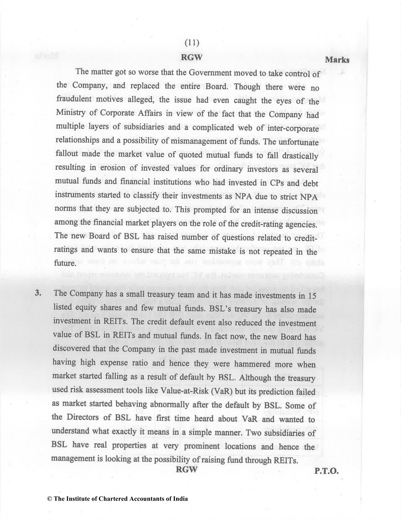 CA Final May 2022 Question Paper - Paper 6B – Financial Services and Capital Markets - Page 11