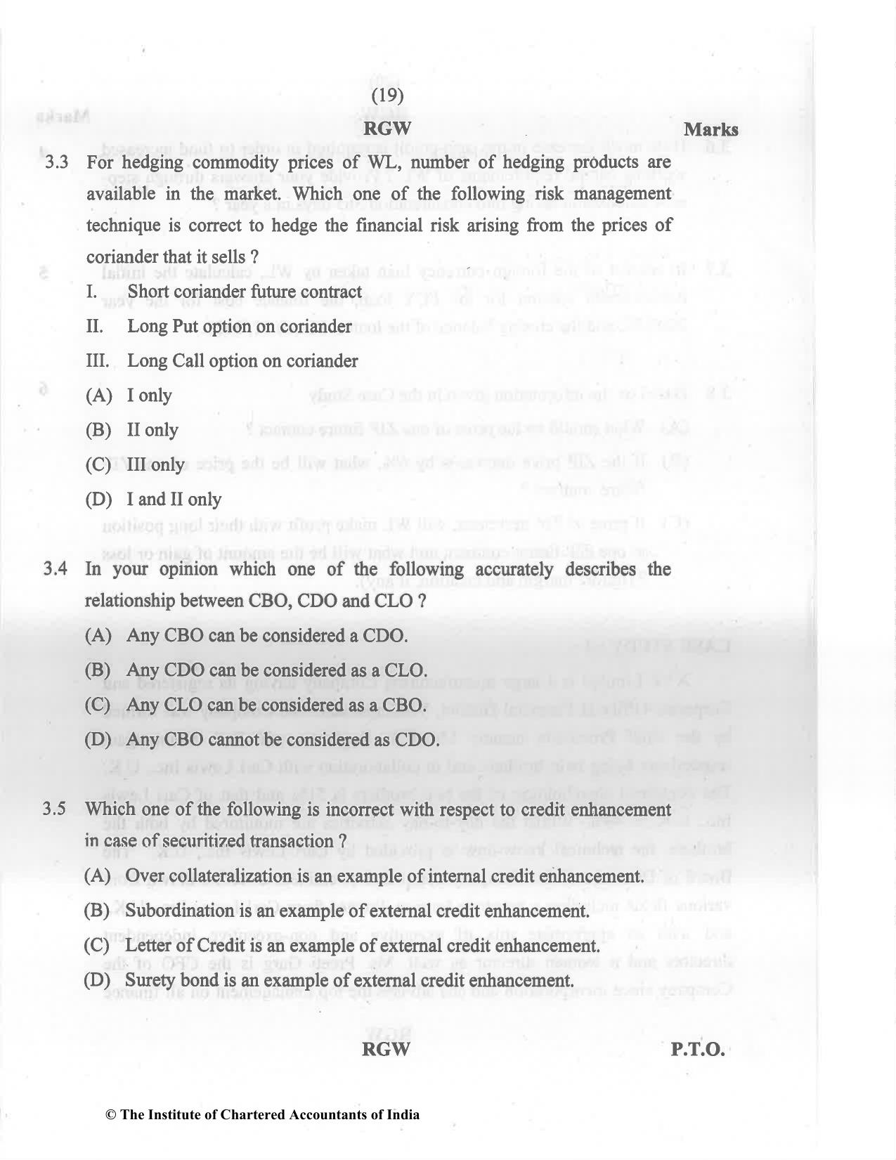 CA Final May 2022 Question Paper - Paper 6B – Financial Services and Capital Markets - Page 19